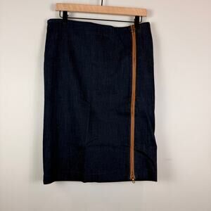 Lauren Ralph Lauren Navy Skirt with Gold Zipper